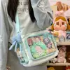 Bolsa transversal transparente de grande capacidade para uso transfronteiriço, nova moda outono 2026, versátil bolsa transversal, bolsa de ombro e bolsa de compras de renda