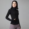 Chaqueta Deportiva Gruesa de Primavera Ajustada con Cuello Alto y Cierre Cremallera para Mujer Define Ropa Deportiva para Exteriores Fitness Yoga