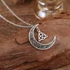 Luna creciente moda Celta nudo irlandés collar sobrenatural amuleto de bruja joyería de protección regalo