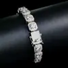 Pulseira Estilo Ci Cheng Amor Reverso Doce de Rocha de Luxo Leve Hip-Hop Ins Masculina Cubo de Açúcar Diamantado Completo de Alta Qualidade
