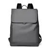 Mochila Casual Masculina Transfronteiriça com Logo para Uso Externo Viagem de Curta Distância Mochila de Negócios Grande Capacidade Cor Sólida Simples Mochila Escolar