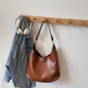 Retro Gran Capacidad Color Sólido Popular 2025 Casual Otoño Nueva Textura Casual Casual Bolso de Hombro Tote Bolso Tote