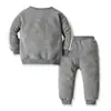 Ropa para Niños Otoño e Invierno Nuevos Productos, Conjuntos Deportivos para Niños y Niñas, Sudadera Pulóver de Forro Polar Multicolor Conjunto de Dos Piezas