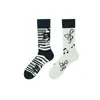 Calcetines de Moda Originales Asimétricos Estilo AB para Mujer Calcetines de Algodón de Verano Zhejiang Arte de Dibujos Animados Personalizado Calcetines de Algodón de Tubo Medio para Hombres y Mujeres