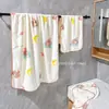 Toalla de Baño Absorbente y que no suelta pelusa para Pareja Estudiante, Gorro para Secar el Cabello, Set de Tres Piezas, Linda Toalla de Baño de Oso para Mujer