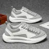 Zapatillas Patchwork de Moda para Hombre, Zapatos de Suela Gruesa para Aumentar la Altura, Zapatillas de Running Cómodas, Transpirables y con Rebote, Zapatos Casuales para Adolescentes