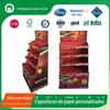 Display de Papel para Lanches Fornecedor Loja Walmart Display PDQ Estrutura de Design Gratuito Caixa de Exibição de Papelão Ondulado