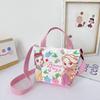 Bolso Bandolera de Dibujos Animados Graffiti para Niñas Lindas, Bolso para Teléfono Móvil de Gran Capacidad para Padres e Hijos, Bolso de Mano de Lona Infantil de Estilo Occidental