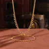 Collar con borla de diamantes y cuentas redondas estilo Amazon Ins, pulsera de nicho chapada en acero de titanio y oro auténtico de 18 quilates.