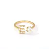 Anillo Abierto de Letra Inicial Z con Circonita de Lujo de Gama Alta Transfronterizo Europeo y Americano Versátil Creativo Simple Anillo Venta al por Mayor