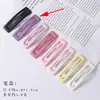 Grampo de Cabelo Mate com Gotejamento de Óleo 7cm para Cabelos Castanhos, Presilha Lateral para Mulheres, Prendedor de Cabelo para Franja, Presilha Lateral para Nuca, Acessório de Cabelo para Mulheres
