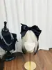 Faixa de Cabelo Outono e Inverno Luxo Faixa de Cabelo com Laço de Três Camadas Retrô High-End Francesa Coque de Cabelo Grampo de Cabelo de Veludo