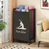 Estantería Móvil para Equipos de Fitness en Casa, Estantería para Guardar Equipos de Estudio de Yoga, Estantería de Almacenamiento Multifuncional