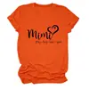 Amazon Ebay Estación Independiente Camiseta Cómoda y Versátil para Mujer Mimi Pray Hug Love Cuello Redondo Manga Corta