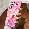 Funda Popular de Cereza Dulce Mariposa A73 con Agujeros Finos de Lazada Adecuada para Funda Protectora de Teléfono Samsung S24/S25