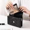 Mini bolso cosmético de malla de nailon con diseño de amor transfronterizo, monedero portátil, estuche protector para mini lápiz labial.