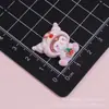 Fantasia de animal fofo de desenho animado filhote de cachorro DIY cola de creme capa de celular acessório de presilha fivela de sapato material resina peças de acessório
