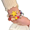 Arcoíris de Verano ~ Color Fresco Pequeño Dopamina Diseño de Nicho Dulce Arcoíris Estrella Cuerda para Saltar Pulsera Pulsera
