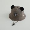 Gorro de panda para niña, súper lindo, bordado, transpirable, con cuerda resistente al viento, para primavera de 2025