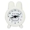 Reloj despertador metálico mini al por mayor del fabricante, Reloj despertador de dibujos animados de conejito lindo, Reloj de escritorio para estudiantes infantiles