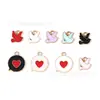 Amor Círculo Paloma de la Paz Joyería con Goteo de Aceite Accesorios Colgante de Aleación DIY Cadena para Teléfono Móvil Llavero Colgante Hecho a Mano