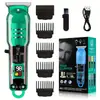Cortador de Cabelo Digital LCD Transparente Transfronteiriço para Uso em Salão, Aparador de Cabelo Elétrico para Desenho e Modelagem, Barbeador de Cabelo Recarregável para Uso Doméstico