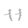 Aretes piercing de plata esterlina S925 para una semana para mujer, pequeños, elegantes, de alta calidad, para la uña del hueso de la oreja, sin necesidad de lavar ni dormir, aretes de celebridad de Internet