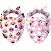 Bandana para mascotas transfronteriza Gato y perro fantasma de Halloween Bufanda triangular decorativa Bufanda decorativa para el cuello de fiesta navideña