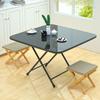 Mesa plegable para comedor, sencilla, para uso doméstico, para alquiler en dormitorios, mesa rectangular, mesa de escritura, mesa pequeña portátil.