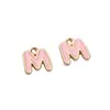 Aleación Cuentas con Letras para Goteo de Aceite Colgante Cuentas Sueltas DIY Pulsera Hecha a Mano Accesorios de Joyería Venta al por Mayor Letras Accesorios DIY