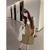 Foto Real de Vestido de Mezclilla sin Mangas para Mujer, Nuevo Estilo de Verano, Diseño Casual Holgado con Cremallera, Vestido Corto de Tirantes 11480