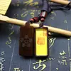Tangka de Lagerstroemia Pintada a Mano por el Maestro Material de Jade Colgante de los Cinco Elementos y los Ocho Trigramas Accesorios Portátiles Hecho a Mano