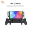 Grip para console Switch OLED com suporte e armazenamento de cartões de jogo, capa protetora integrada para o controle NS OLED