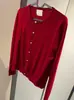 Cárdigan de Punto con Botones Dorados Pequeños para Mujer, Estilo Otoño e Invierno, Suéter Suave y Lujoso, Prenda Exterior de Alta Gama y Elegante