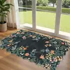 Alfombrillas de Suelo Florales de Terciopelo de Cristal Estilo Nórdico Simple para el Hogar Transfronterizas Puerta de Entrada Puerta de Entrada Alfombrillas de Suelo Resistentes a las Manchas