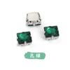 Pedras de Strass Quadradas com Garras de Quatro Cantos com Base White K para Bolsas, Vestidos e Acessórios de Vestuário, com Furos para Costura à Mão, Pedras de Strass de Vidro, Produto Transfronteiriço Mais Vendido
