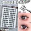 Pegamento para Pestañas Yingmeijia Sin Pegamento Pestañas Postizas Oblicuas Tipo Phalaenopsis Tallos Ultra Finos Naturales Dulces y Frescas Pestañas Artificiales Ojos de Zorro Naturales