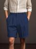 Shorts de hombre 2024 shorts de verano shorts plisados bolsillo con botón plisado liso cómodo transpirable corto