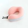 Almohada de espuma viscoelástica con forma de U y rebote lento para viajes, protección para el cuello, ideal para la siesta en la oficina, con impresión de logotipo