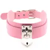 Collar de Cuello Doble Capa Estilo Europeo y Americano Exagerado y Elegante Cadena para el Cuello con Candado de Corazón de Melocotón Fotografía Callejera Discoteca