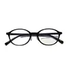 Gafas de Nerd Estilo Miu Carey Vintage Almohadillas Nasales Ajustables Monturas de Gafas para Mujer Montura Pequeña Ovalada Montura Lisa