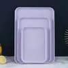 Bandeja Rectangular de Aspecto Elevado para el Hogar de Plástico de Paja de Trigo Plato para Restaurante Cantina Bandeja para Té de Frutas Venta al por Mayor