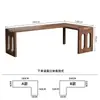 Mesa de Canto em Madeira Maciça Estante Integrada Mesa de Computador de Parede Forma 7 Forma L Mesa de Estudo Mesa de Escritório de Canto Estação de Trabalho