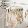 Cabide Redondo Multifuncional Varal Doméstico com Múltiplos Pregadores Economizador de Espaço para Quarto/Varanda Pendura Roupa Íntima Meias 20 Pregadores Cabide