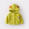 Chamarra de polar para bebé, sudadera con capucha abrigadora, gruesa y elegante para niños en otoño e invierno, ropa de moda para niños pequeños