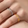 Anillo de luz de segmento de bambú de nicho transfronterizo con incrustaciones de diamante, estilo minimalista simple de temperamento de lujo, anillo para el dedo, regalo, estilo de apilamiento
