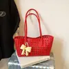 Bolsa de Playa Casual de Verano 2026 Bolso Tejido Bolso Cubo de Nicho de Verano Bolso de Mano para Vacaciones en la Costa Bolso de Hombro
