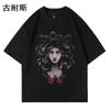 Camiseta de manga corta de algodón transfronteriza de AliExpress para hombre, marca de tendencia de verano, chaqueta informal holgada de media manga para chicos de calle, venta al por mayor