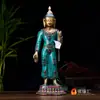Estátua de Buda Celestial Buda Tântrico Enfeites Nepal Turquesa Incrustada Estátua de 12 polegadas e Selo da Vontade Buda Sakyamuni