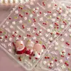 Pegatinas para Uñas Redanco5D en Relieve para Celebridades de Internet con Escamas Plateadas, Gelatina, Diseños de Flor de Cerezo para Teléfono Móvil y Uñas Dr1976